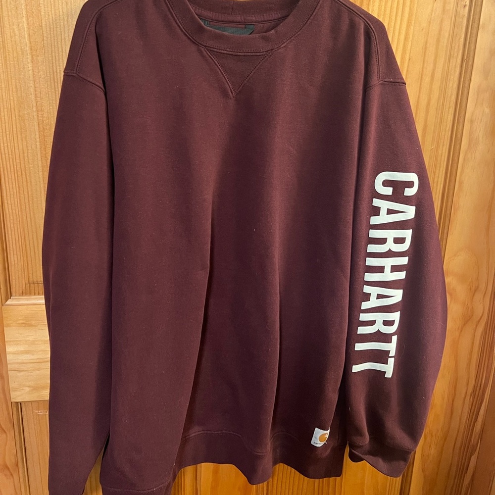 Carhartt Men's Burgundy Crewneck Sweater